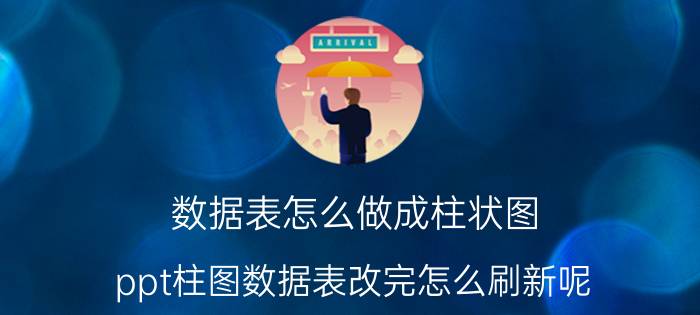 数据表怎么做成柱状图 ppt柱图数据表改完怎么刷新呢？